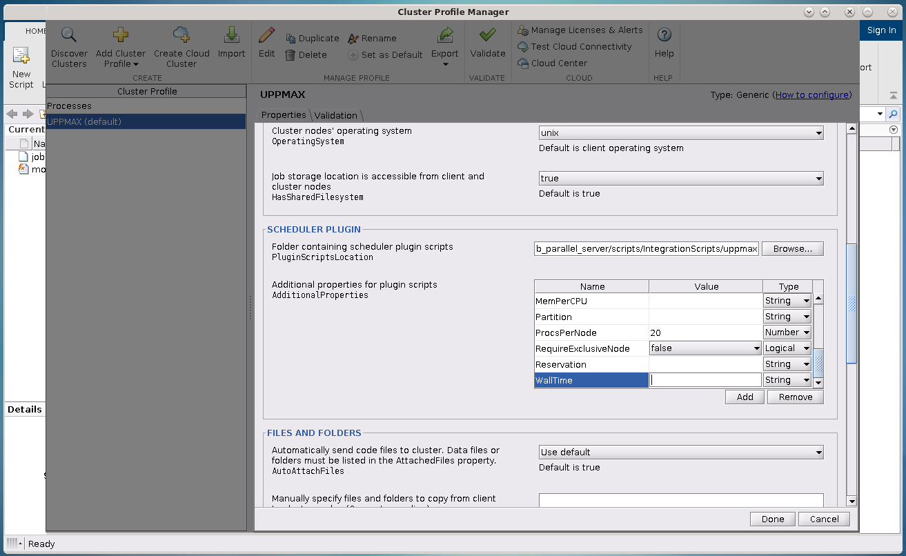 Rackham Matlab Scheduler Plugin