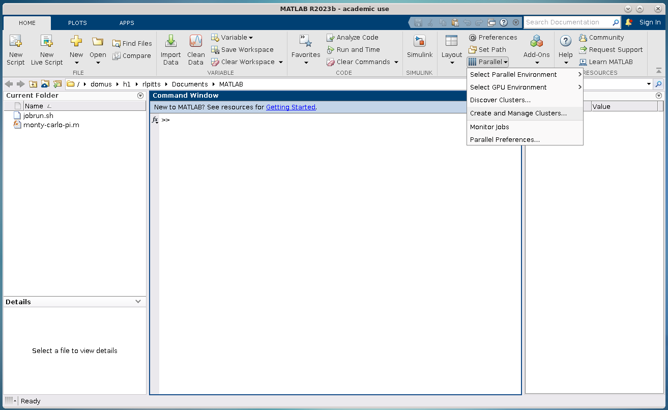 Rackham Matlab Parallel