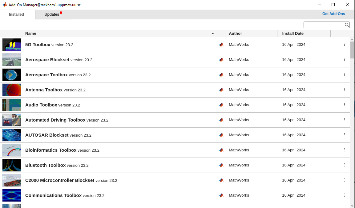 Add-on manager