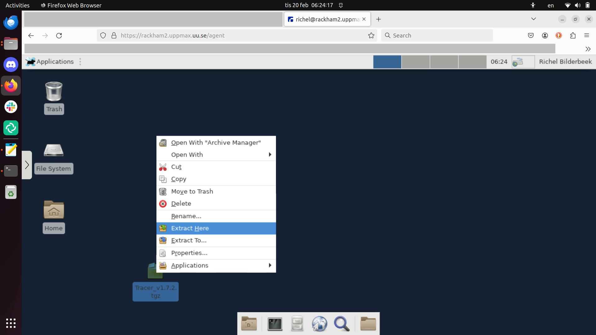 Rackham remote desktop