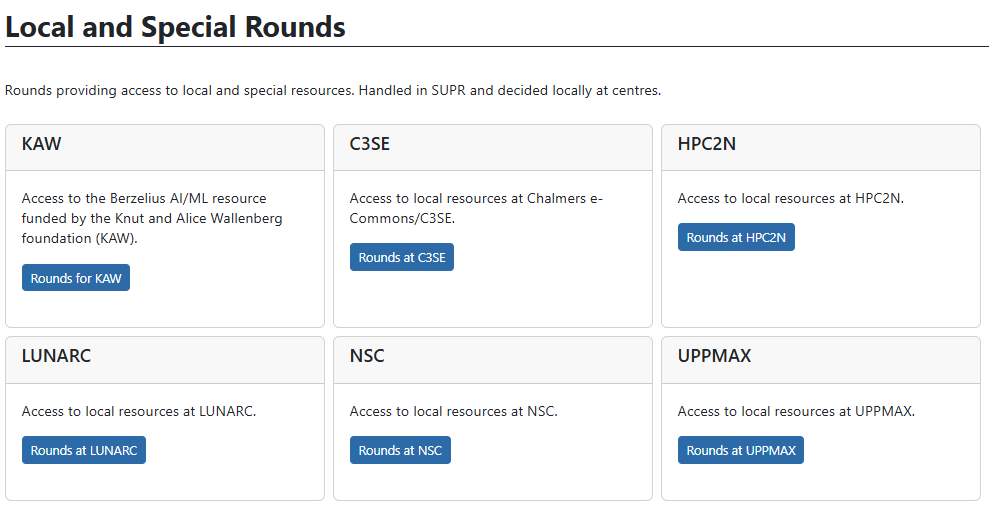In the 'Rounds' menu, click on 'Local and Special Rounds'