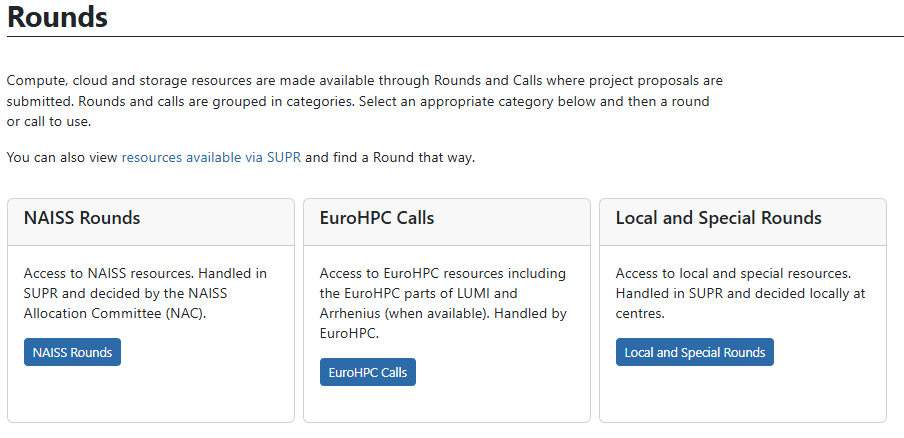 On the main page, click on 'Rounds'