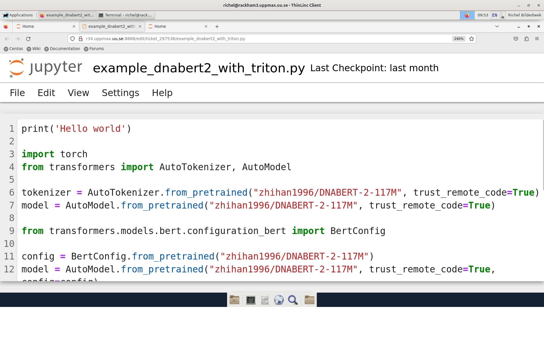 Jupyter on Rackham