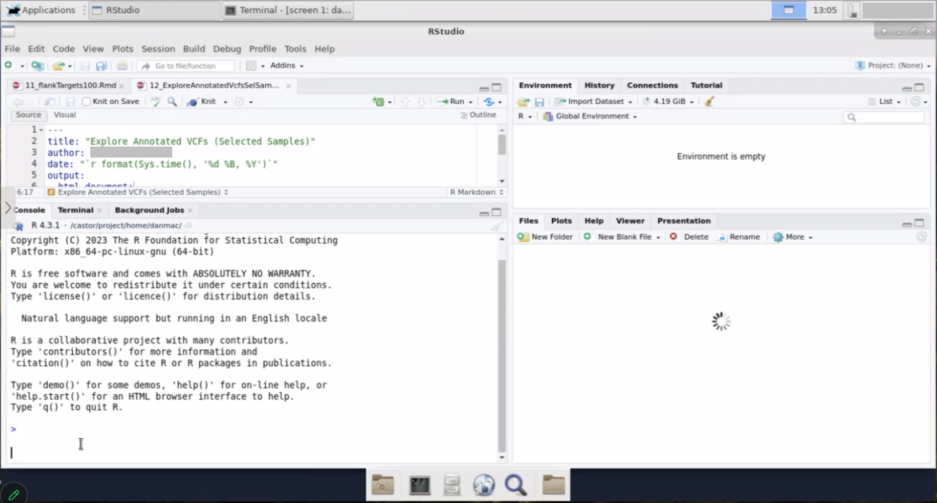 RStudio runs partially