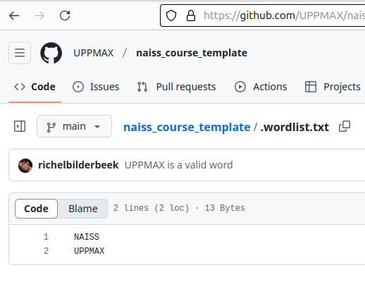 The '.wordlist' file has been changed