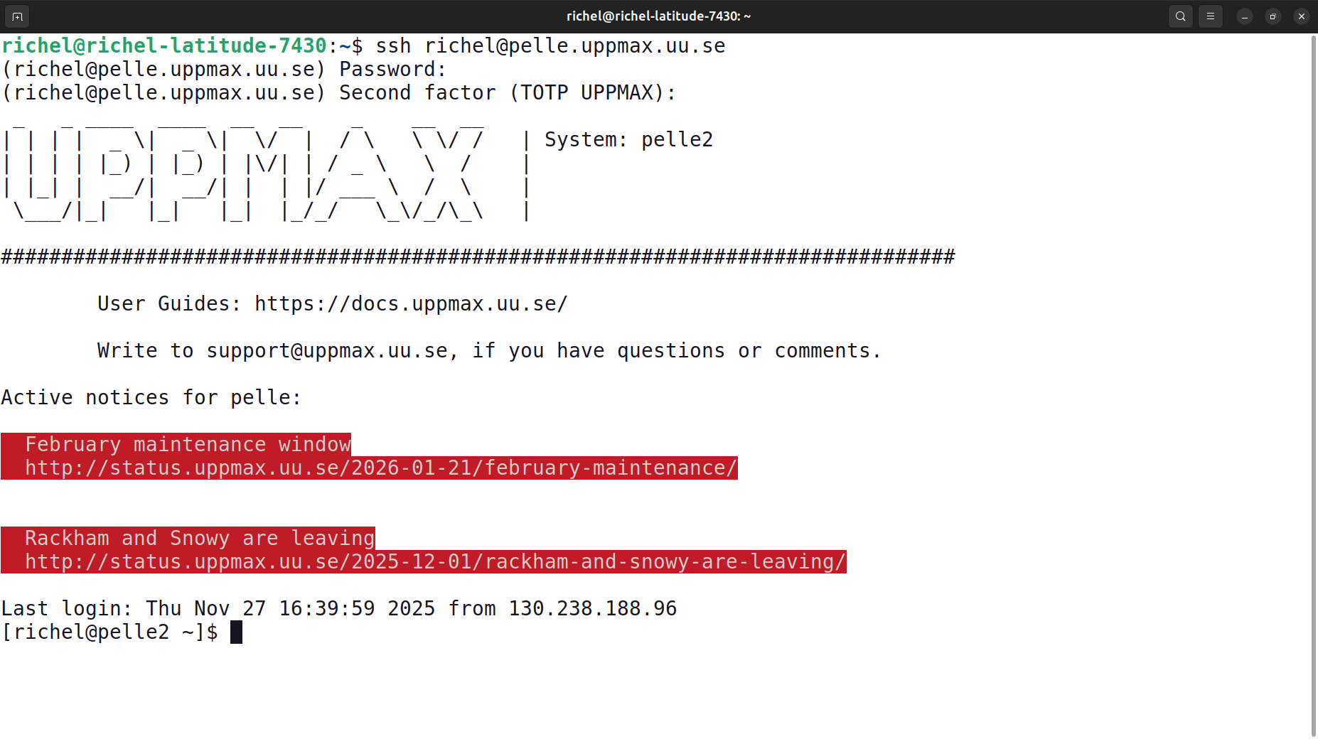 A console environment