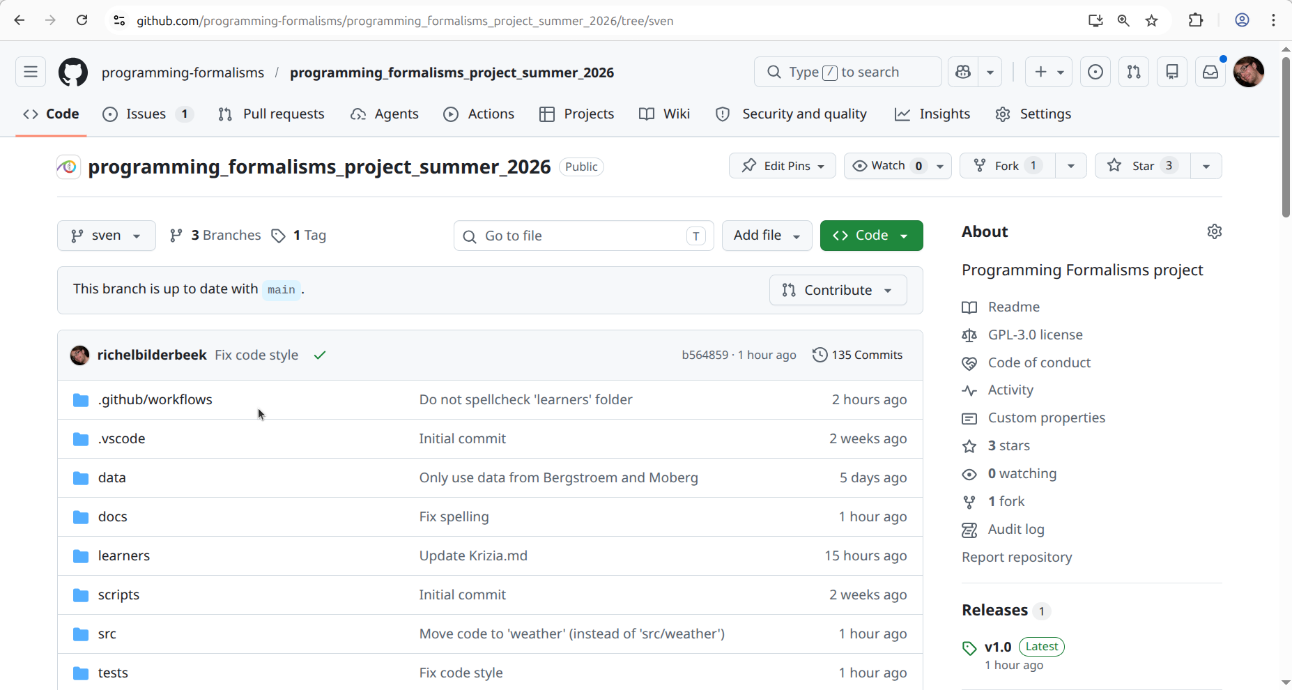 Your feature branch is now created