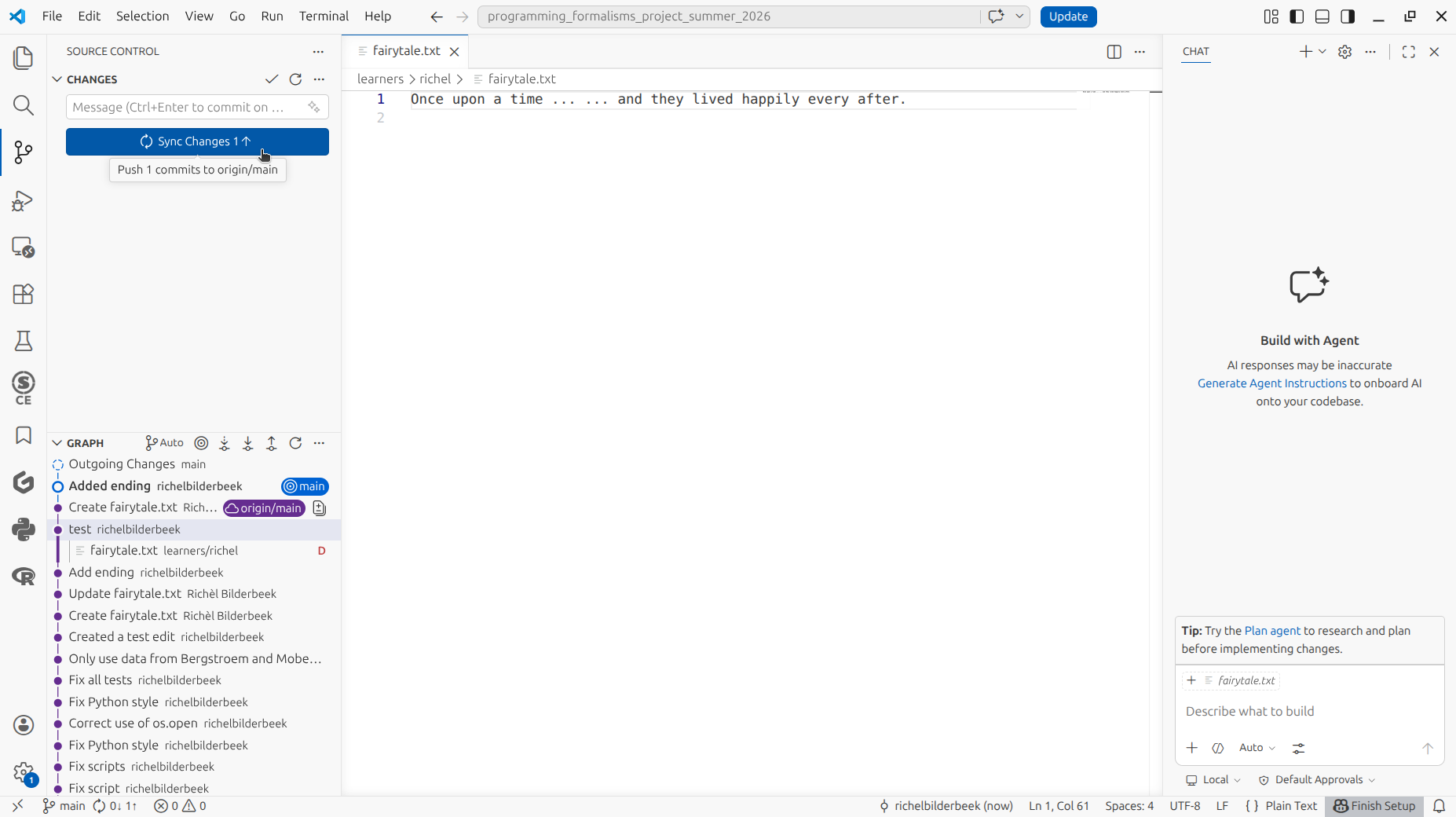 Click on 'Sync'