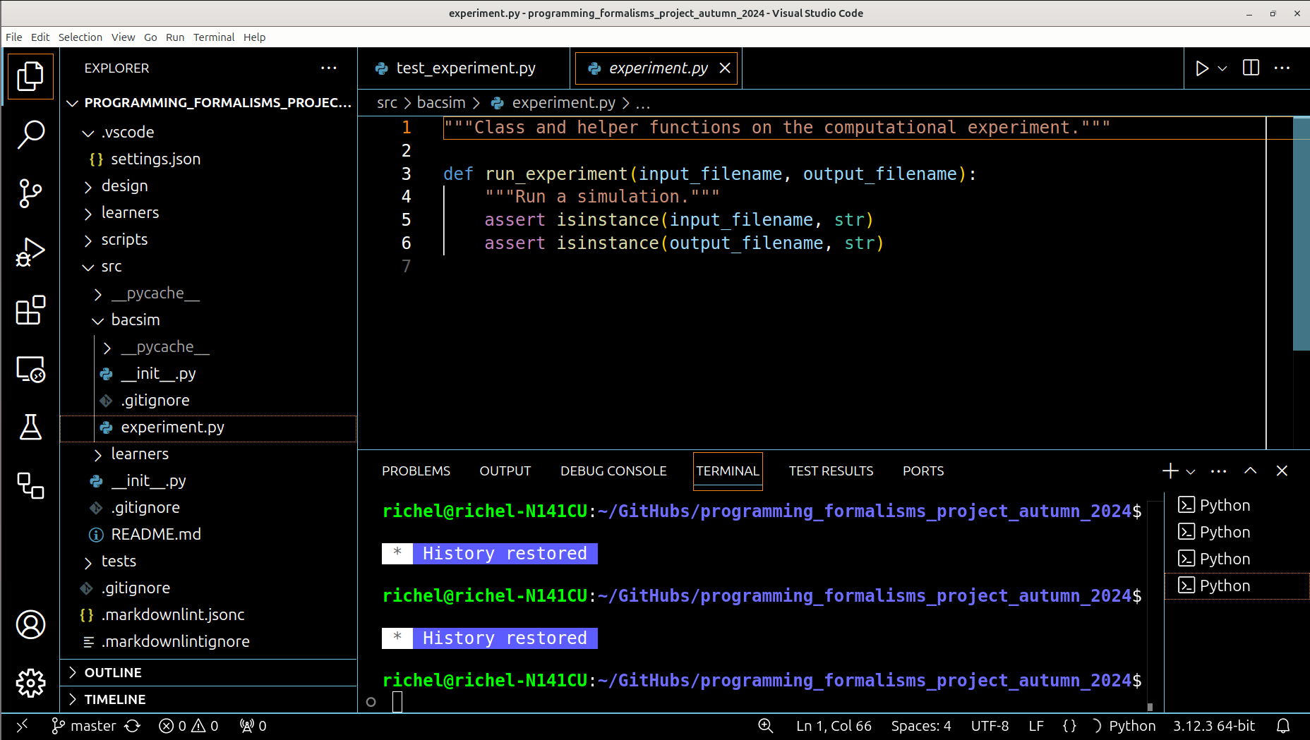 VSCode shows the location of the package's regular code