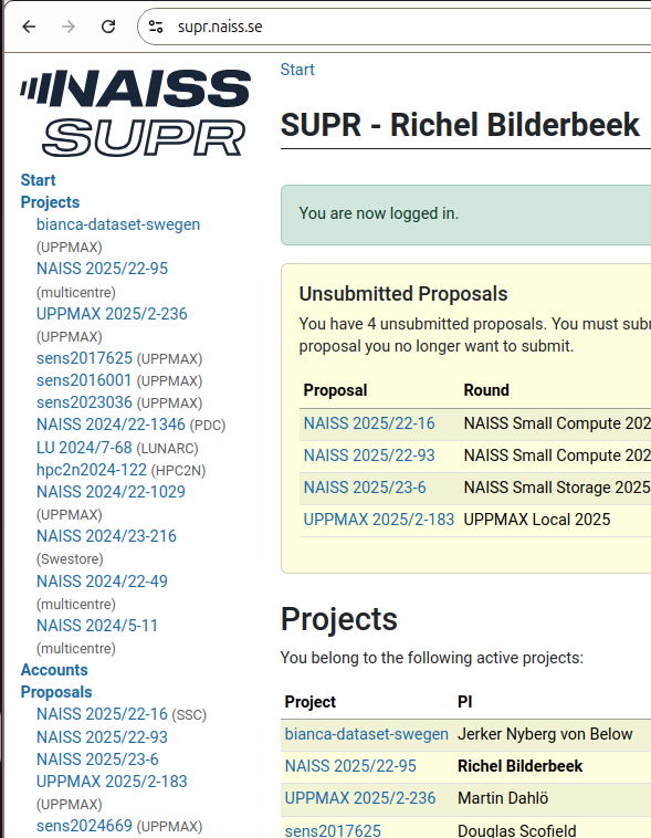 SUPR project