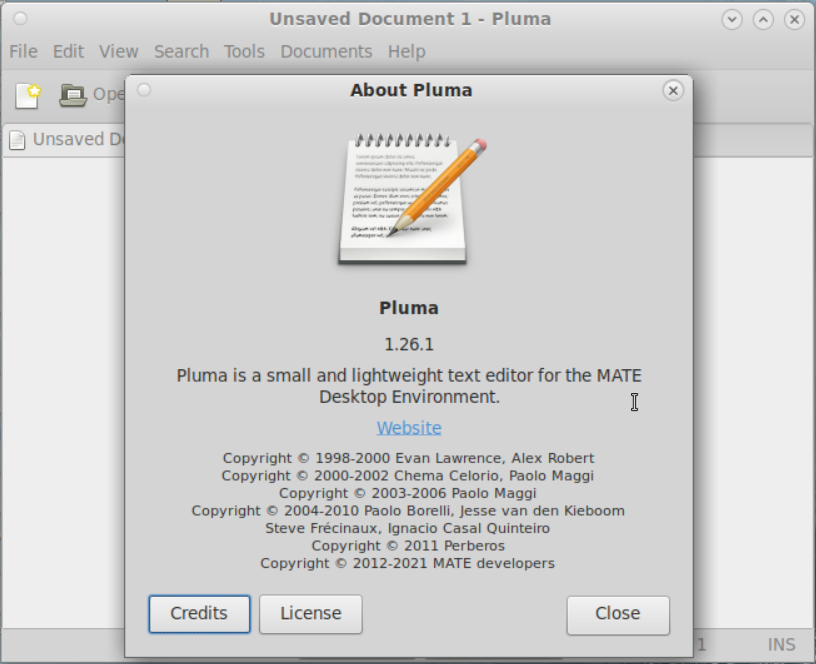 The pluma about screen